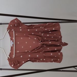 American Eagle polka dot top